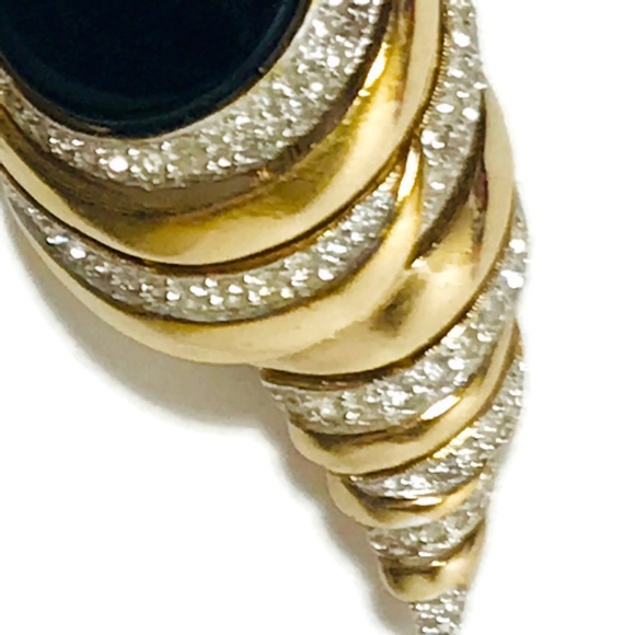 VTG Mid Century PANETTA Glass Rhinestone Brooch - Picture 3 of 6